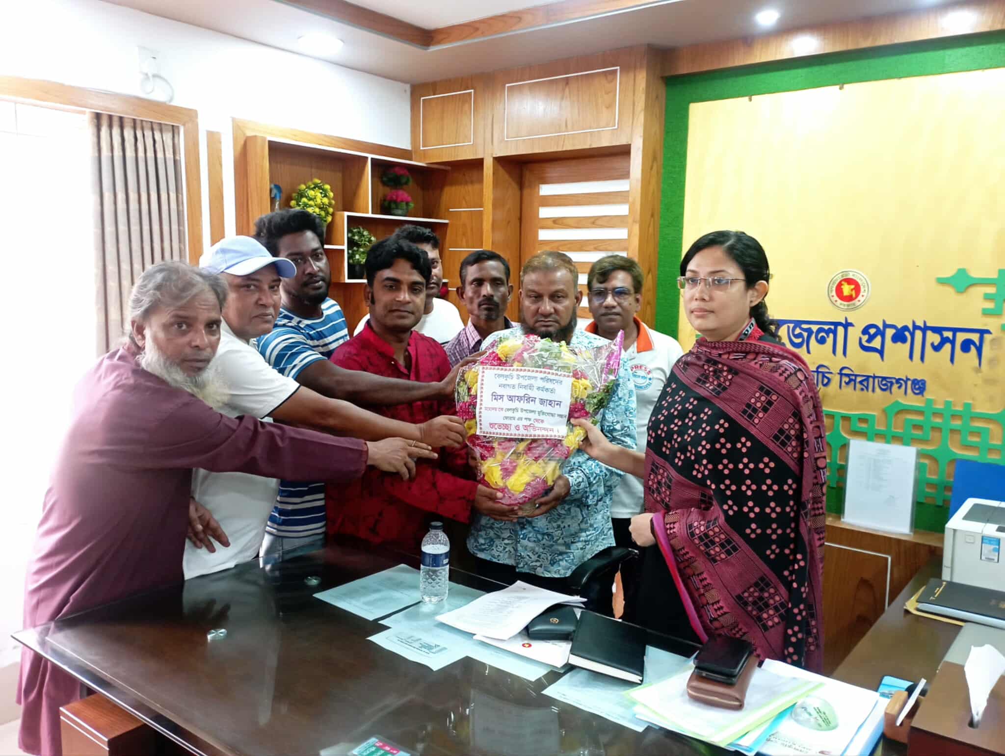 বেলকুচির ইউএনওকে মুক্তিযোদ্ধা সন্তান ফোরামের শুভেচ্ছা জ্ঞাপন
