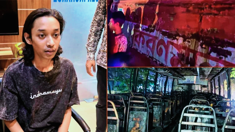 মিরপুরে বাসে আগুন দিয়ে পালানোর সময় নদীতে পড়ে মৃত্যু