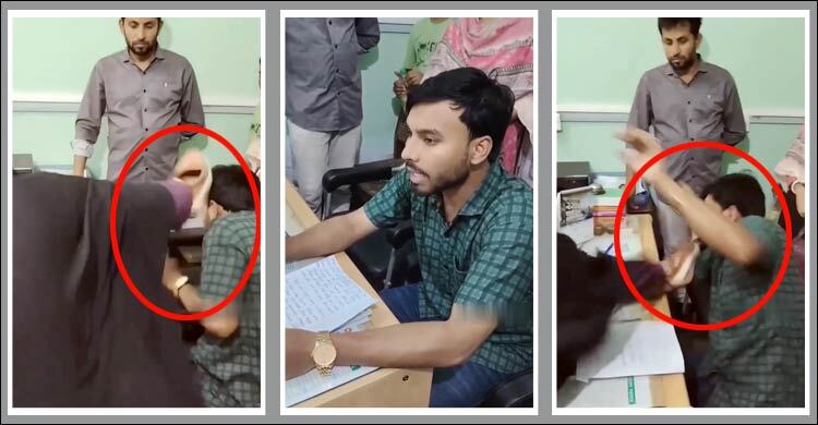 ছাত্রী ও শিক্ষিকাদের উত্ত্যক্ত করায় এনসিপি নেতাকে জুতাপেটা